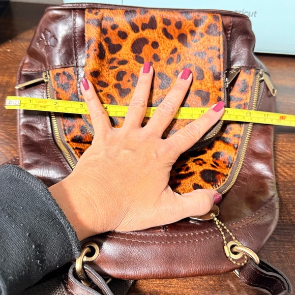 Patricia Nash Alencon Leopard Print Backpack - Picture 13 of 15